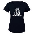 Peeking Bloodhound - Ladies - T-Shirt