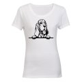 Peeking Bloodhound - Ladies - T-Shirt