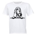 Peeking Bloodhound - Kids T-Shirt