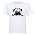 Peeking Pug - Kids T-Shirt