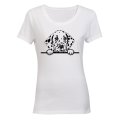 Peeking Dalmatian - Ladies - T-Shirt