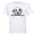 Peeking Dalmatian - Kids T-Shirt