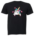 Peeking Unicorn - Kids T-Shirt