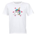 Peeking Unicorn - Kids T-Shirt