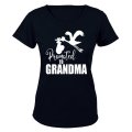 Promoted to Grandma - Stork - Ladies - T-Shirt