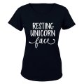 Resting Unicorn Face - Ladies - T-Shirt