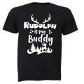 Rudolph is my Buddy - Christmas - Kids T-Shirt