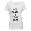 Santa - I Know Him - Christmas - Ladies - T-Shirt