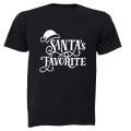 Santa's Favorite - Christmas Hat - Adults - T-Shirt