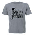 Santa's Favorite - Christmas Hat - Adults - T-Shirt