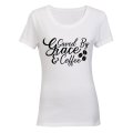 Saved by Grace & Coffee - Ladies - T-Shirt