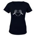 Skeleton Hand Heart - Ladies - T-Shirt