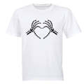 Skeleton Hand Heart - Adults - T-Shirt