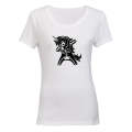 Skeleton Unicorn - Halloween - Ladies - T-Shirt