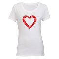 Sketch Heart - Valentine Inspired - Ladies - T-Shirt