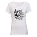 Skull Flowers - Ladies - T-Shirt