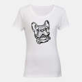 Smiling French Bulldog - Ladies - T-Shirt