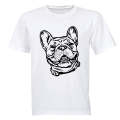 Smiling French Bulldog - Adults - T-Shirt