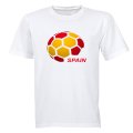 Spain - Soccer Ball - Adults - T-Shirt