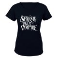 Sparkle Like a Vampire - Halloween Inspired - Ladies - T-Shirt