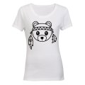 Teddy Bear Stencil - Ladies - T-Shirt