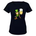 St. Patrick's Beer Leprechaun - Ladies - T-Shirt
