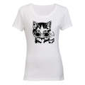 Sunglasses Cat - Ladies - T-Shirt