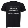 Surviving Fatherhood - 1 Beer At A Time - Adults - T-Shirt