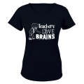 Teachers Love Brains - Valentine - Ladies - T-Shirt