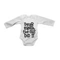 The Cat Did It - Christmas - Baby Grow