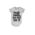 The Cat Did It - Christmas - Baby Grow