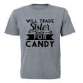 Trade Sister for Candy - Halloween - Adults - T-Shirt