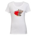 Valentine Love Teddy - Ladies - T-Shirt