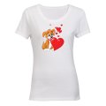 Valentine Puppy - Ladies - T-Shirt