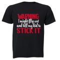 Warning, I Might Flip Out - Adults - T-Shirt