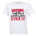 Warning, I Might Flip Out - Adults - T-Shirt