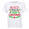 We Wish You a Merry Christmas - Colourful - Kids T-Shirt