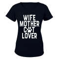 Wife - Mother - Cat Lover - Ladies - T-Shirt