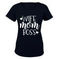Wife. Mom. Boss! - Ladies - T-Shirt