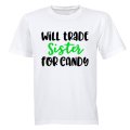 Will Trade Sister for Candy - Halloween - Kids T-Shirt