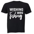 Wishing I Was Fishing - Kids T-Shirt