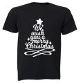 Merry Christmas Tree Design - Kids T-Shirt