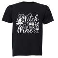 Witch Way To The WINE - Halloween - Adults - T-Shirt