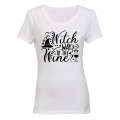 Witch Way To The WINE - Halloween - Ladies - T-Shirt