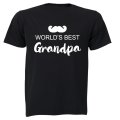 World's Best Grandpa - Mustache - Adults - T-Shirt