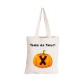 X - Halloween Pumpkin - Eco-Cotton Trick or Treat Bag