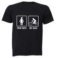 Your Wife vs. My Wife - Motorbike - Adults - T-Shirt
