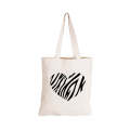 Zebra Heart - Eco-Cotton Natural Fibre Bag