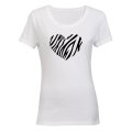Zebra Heart - Ladies - T-Shirt