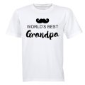 World's Best Grandpa - Mustache - Adults - T-Shirt